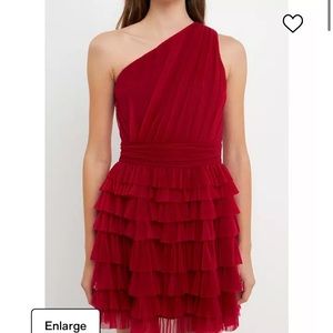 Womens Tiered Tulle Mini Dress